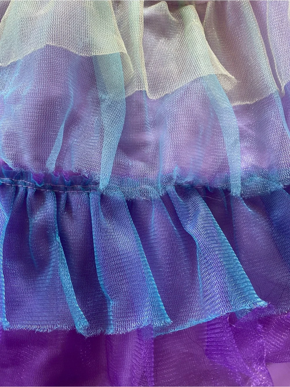 NWOT Halloween Multicolored Tulle Ruffled Kids Skirt Costume Size Medium